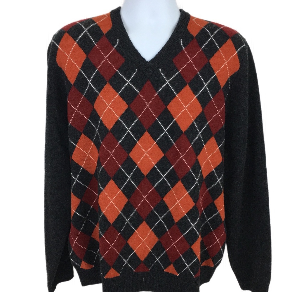 Brooks Brothers 346 Lambs Wool V-Neck Sweater (L)